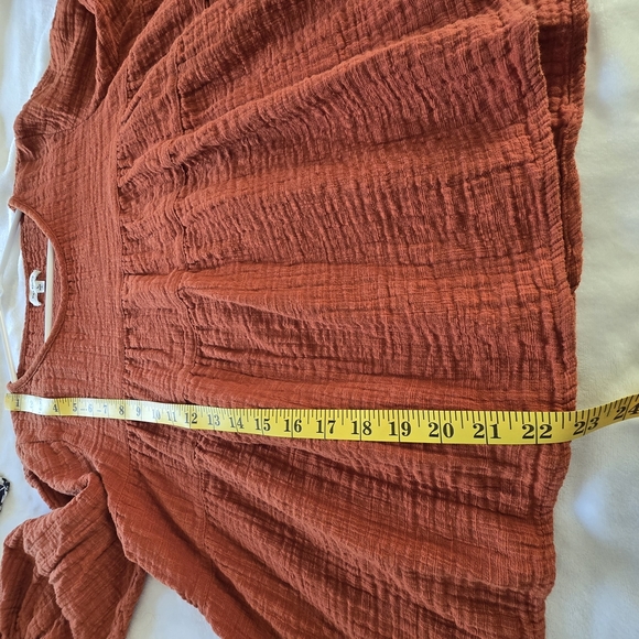 Max Studio Brown Long Sleeve Blouse - Picture 7 of 9